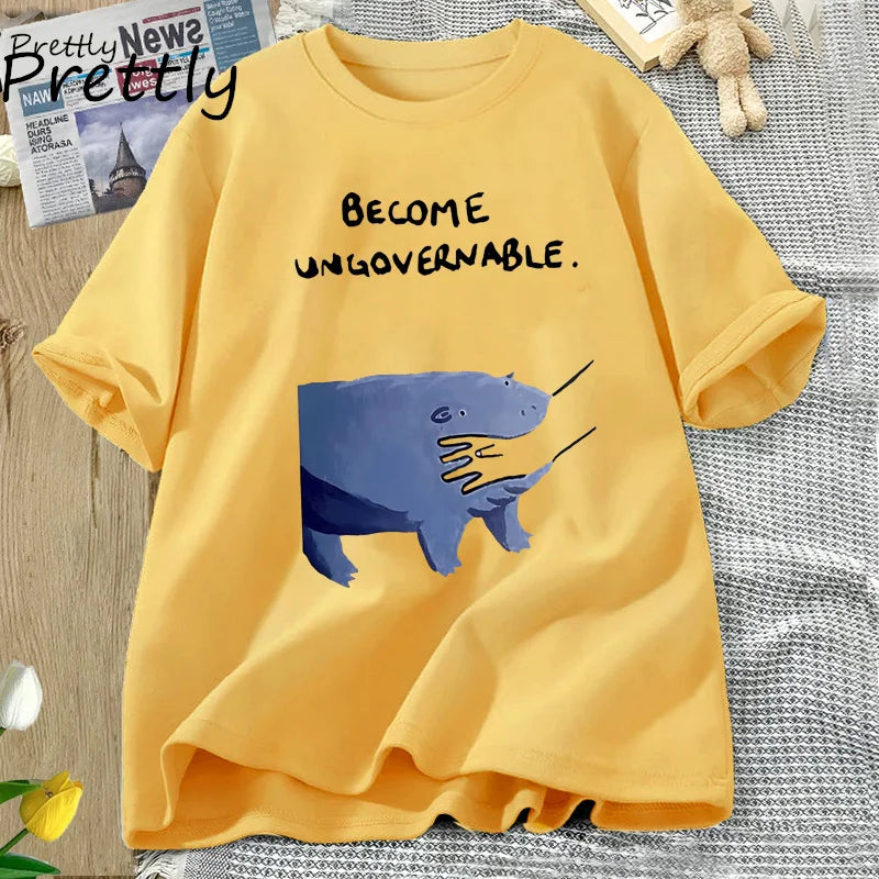 "Become Ungovernable" Hippo T-Shirt