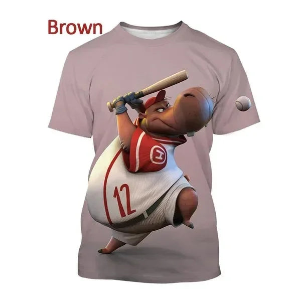 Funny Cartoon Hippo T-Shirt
