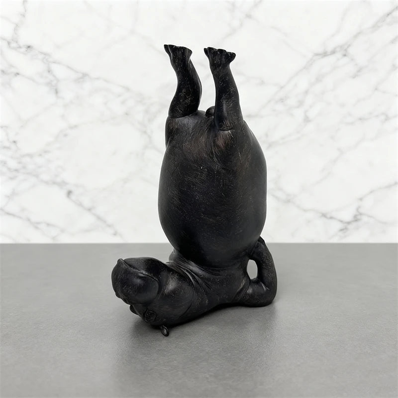 Hippo Headstand Statue – Yoga Pose Centerpiece