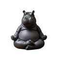 Yoga Hippo Statue