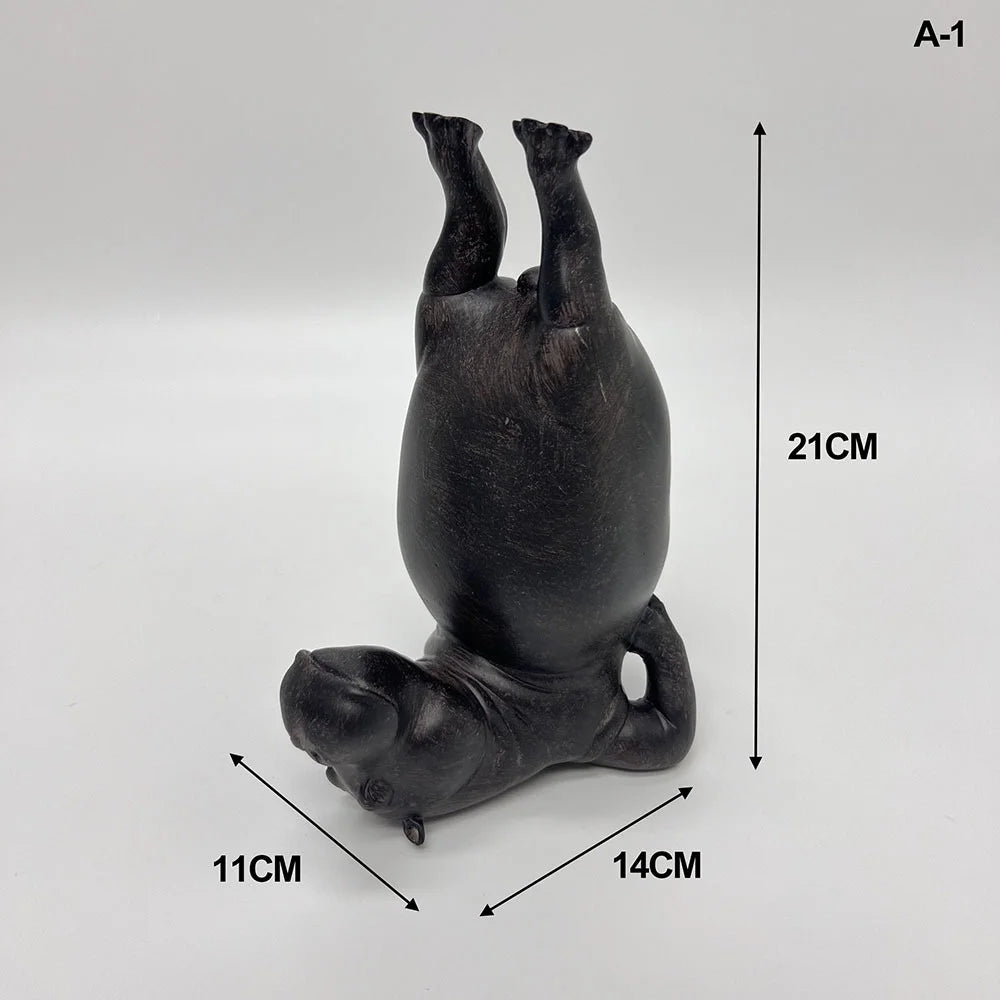 Hippo Headstand Statue – Yoga Pose Centerpiece