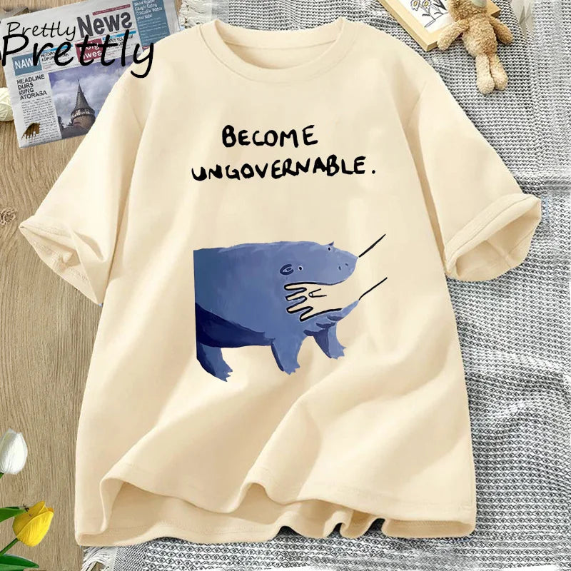 "Become Ungovernable" Hippo T-Shirt