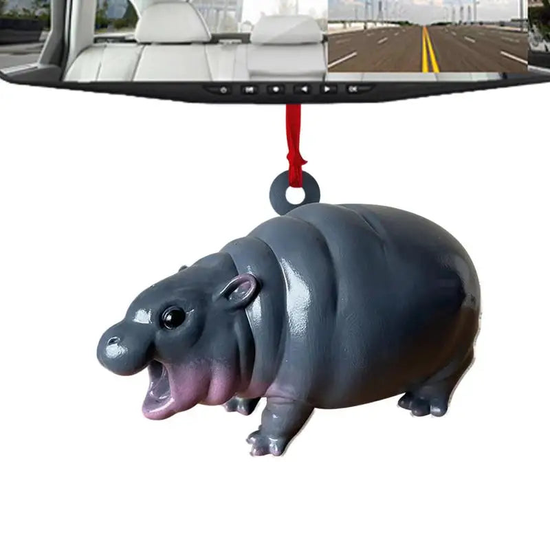 Moo Deng Baby Hippo Resin Figurine