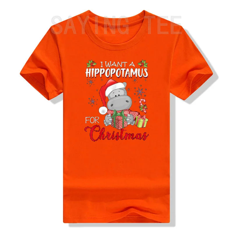 I Want a Hippopotamus for Christmas" T-Shirt