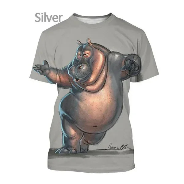 Funny Cartoon Hippo T-Shirt