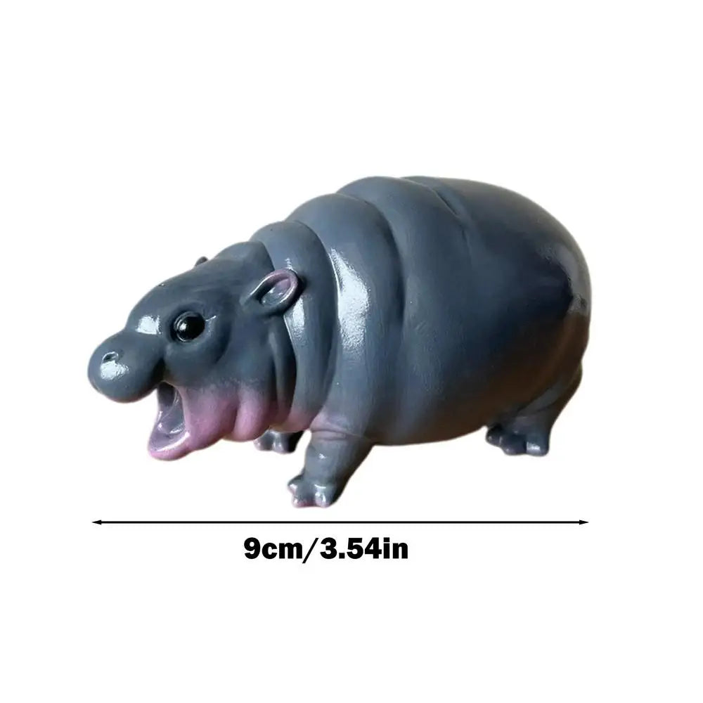 Moo Deng Baby Hippo Resin Figurine