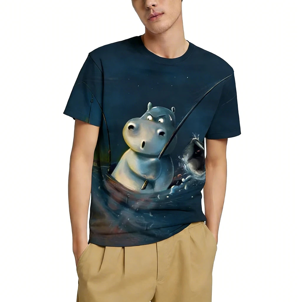 Funny Cartoon Hippo T-Shirt