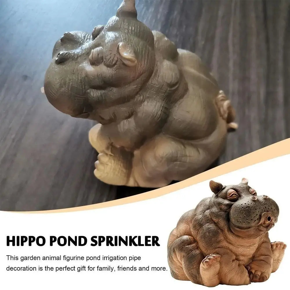 Hippo Pond Spitter Statue