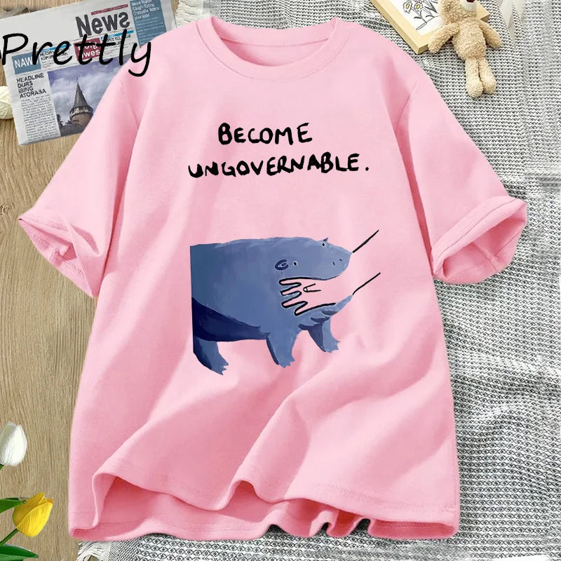 "Become Ungovernable" Hippo T-Shirt