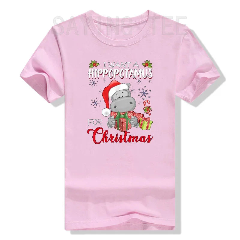I Want a Hippopotamus for Christmas" T-Shirt