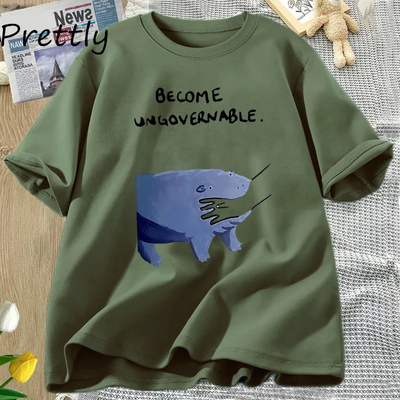"Become Ungovernable" Hippo T-Shirt