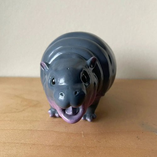 Moo Deng Baby Hippo Resin Figurine