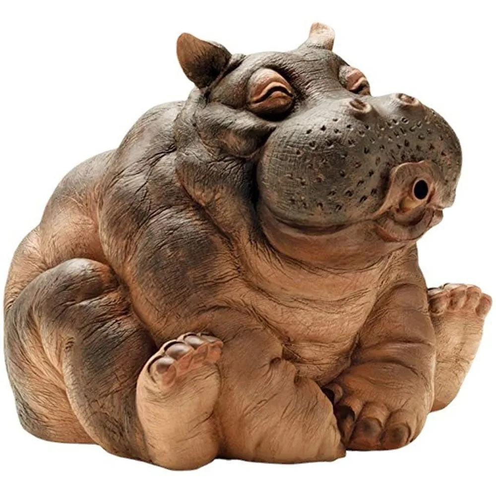 Hippo Pond Spitter Statue