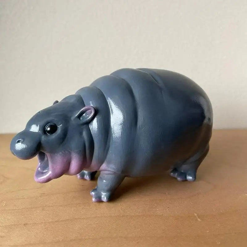 Moo Deng Baby Hippo Resin Figurine