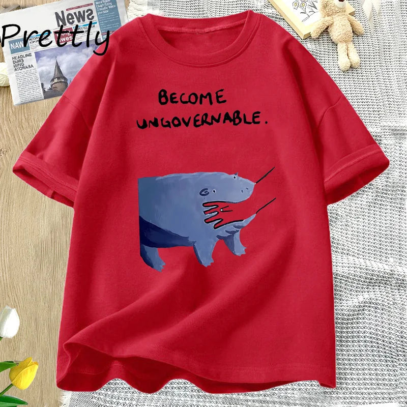 "Become Ungovernable" Hippo T-Shirt