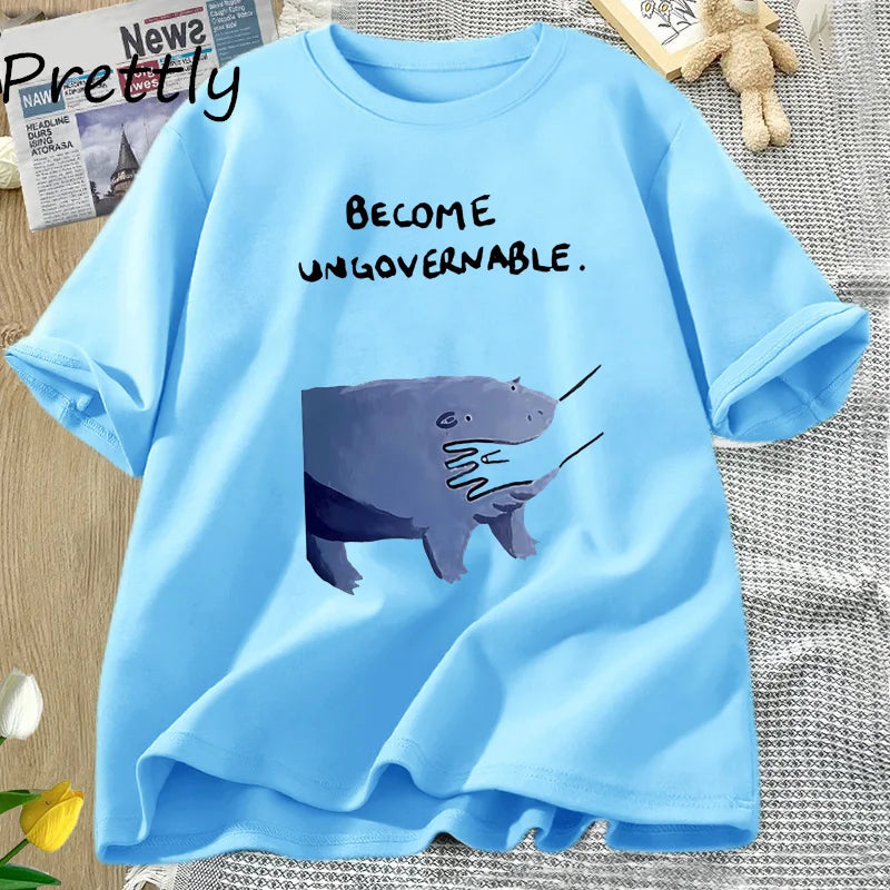 "Become Ungovernable" Hippo T-Shirt