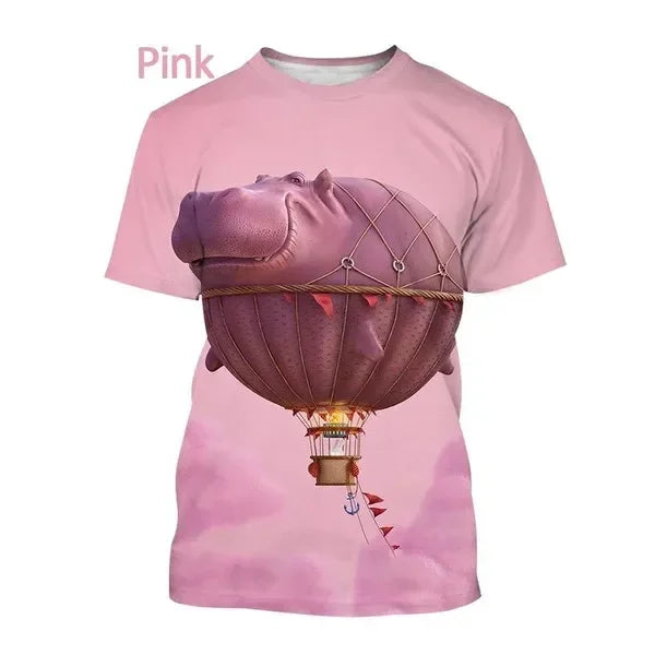 Funny Cartoon Hippo T-Shirt