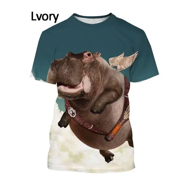 Funny Cartoon Hippo T-Shirt