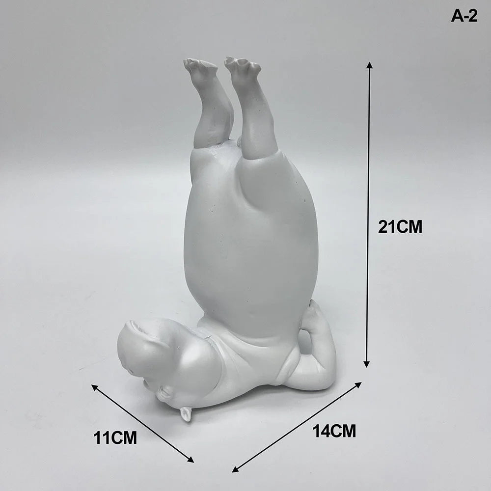 Hippo Headstand Statue – Yoga Pose Centerpiece