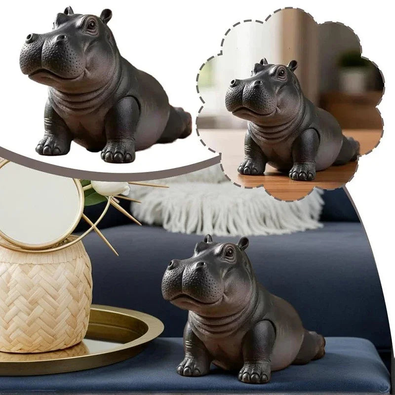 Yoga Hippo Statue