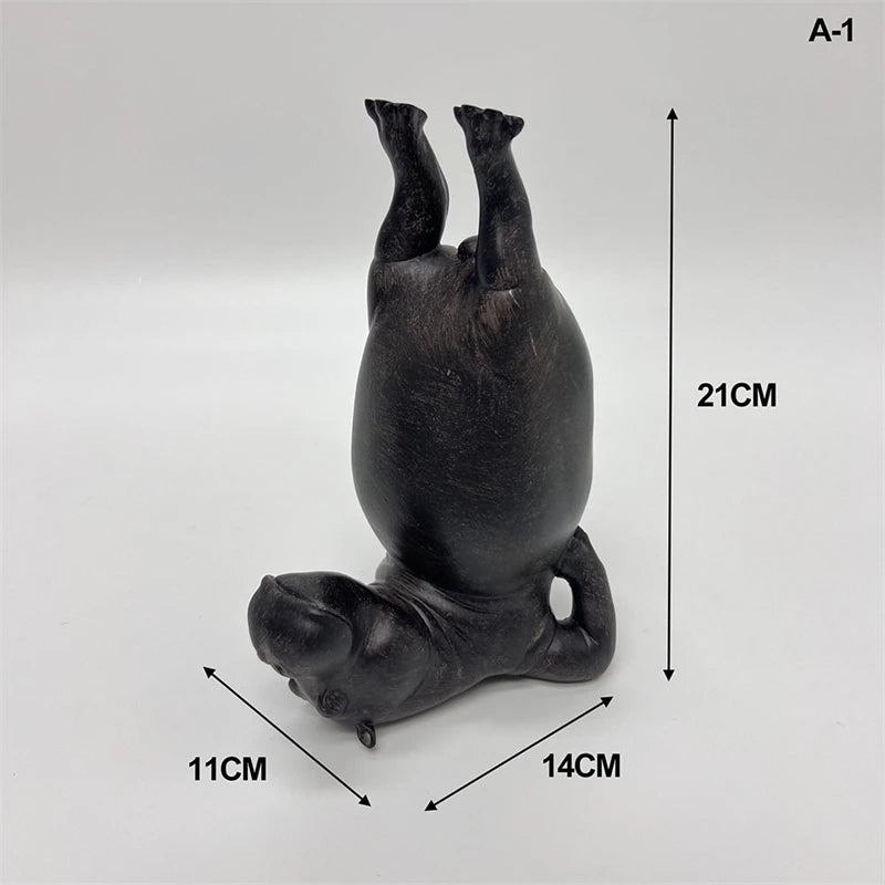 Hippo Headstand Statue – Yoga Pose Centerpiece